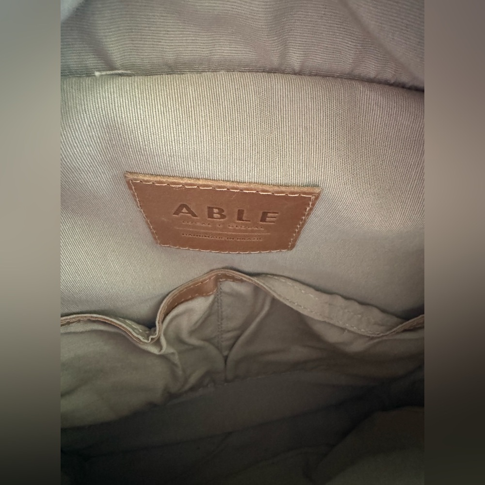 Able Tan Leather Backpack - image 8